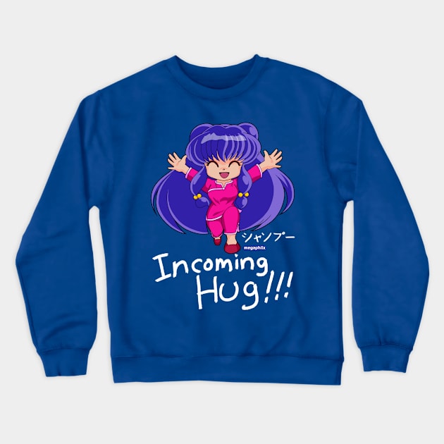 Incoming HUG!!! Crewneck Sweatshirt by MegaPhilX